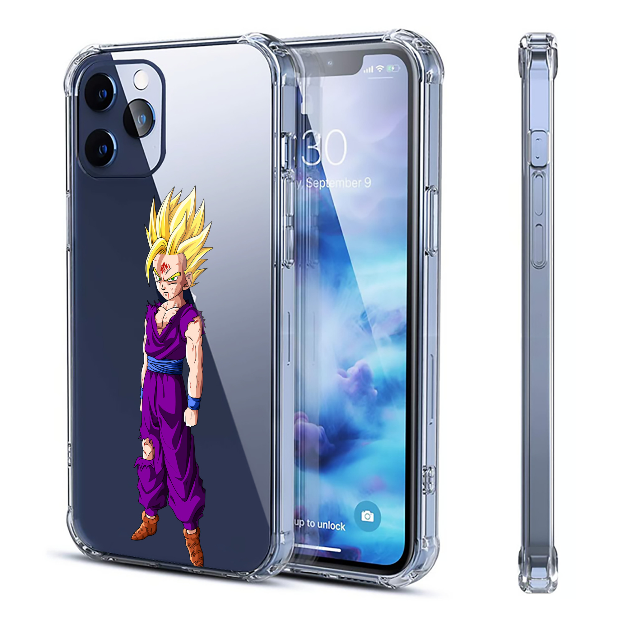 （画像用） ドラゴンボール 孫 悟飯（そんごはん）DRAGON BALL Son Gohan 【iPhone 12シリーズ対応】透明スマホケース（クリアソフトケース）